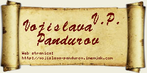 Vojislava Pandurov vizit kartica